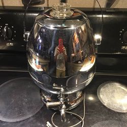 Antique Gold or Silver Electric  Mid Century Globe coffee Maker