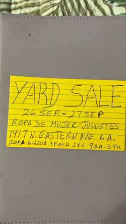 yard sale