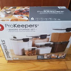 Prepworks ProKeeper 6-Piece Bakers Storage Set, Clear