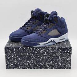 Brand New Nike Air Jordan 5 Retro SE “Midnight Navy” Georgetown Grey Men’s Sneakers