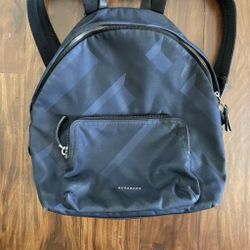Authentic Burberry | Black/Navy Abbeydale Nylon Backpack Rucksack Bag