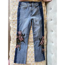 Buffalo David Bitton Embroidered Floral Jeans