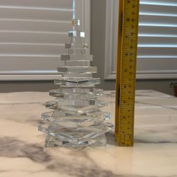 Stacked Glass Art Christmas Tree Sculpture