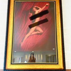 BEAUTIFUL MAN CAVE ART- CUSTOM FRAMED MARILYN MONROE PORTRAIT