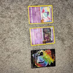 3 Pokemon cards