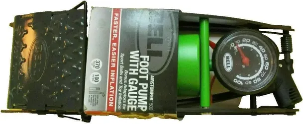 Foot Pump, Bell High-Volume with Gauge- NEW