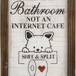Rustic Humor Bathroom Wall Decor