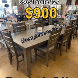 7 pcs dining table set brand new