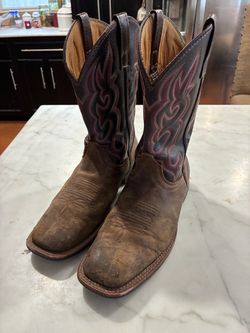 Laredo 7898 Lodi Stockman Cowboy Square Toe Boots Mens Size 9 1/2 D