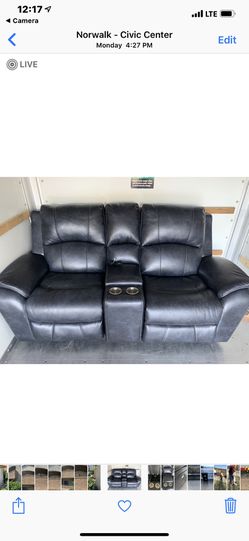 Soft Leather Recliner Sofa Loveseat