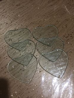 Heart shape glass 6 counts