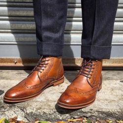 Restoration ‘Jaggar’ Brown Leather Wingtip Boots