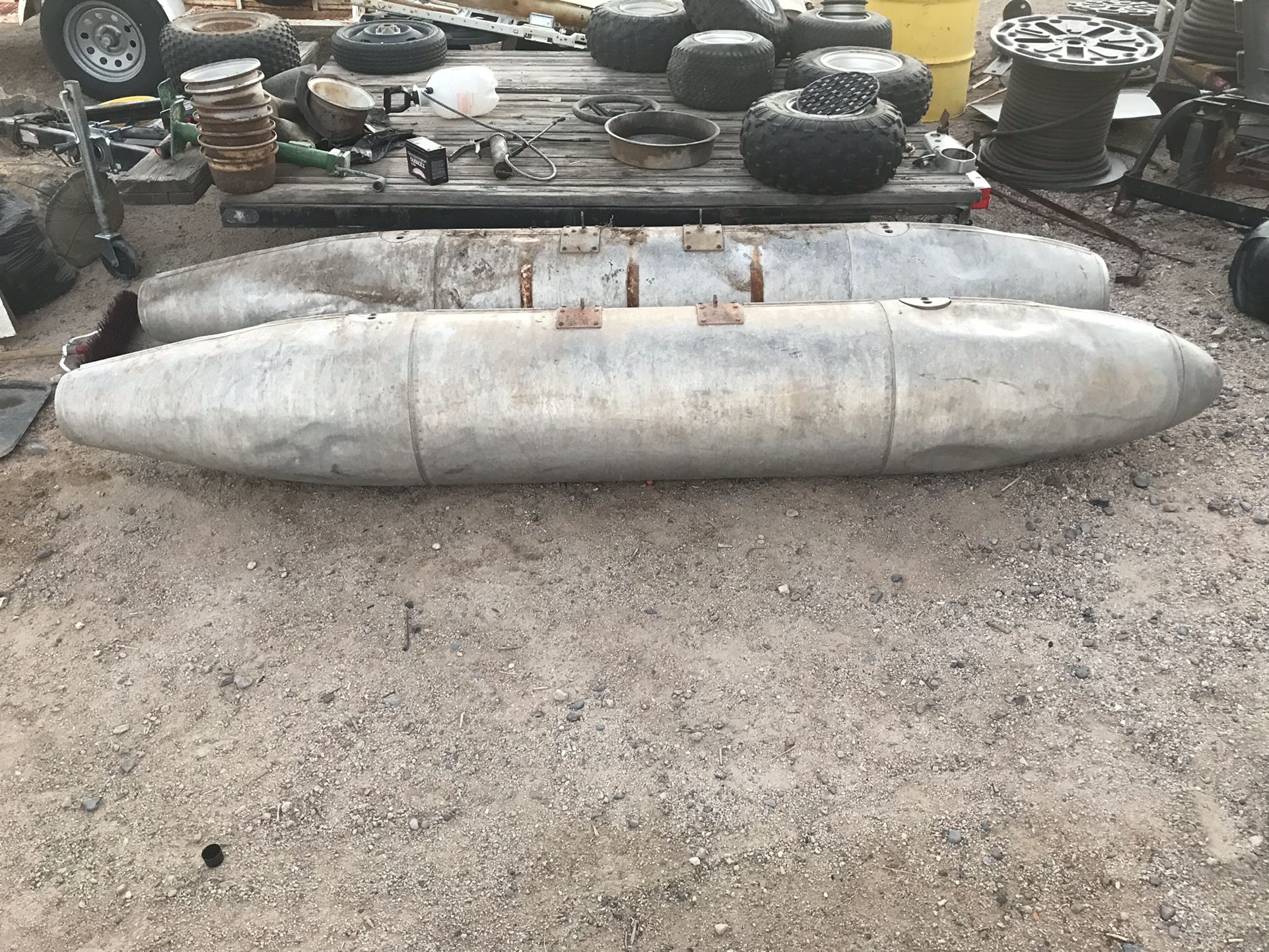 Old Airplane Drop Tanks Rat Rod Salt Flat Racer Go Cart Pontoon Boat