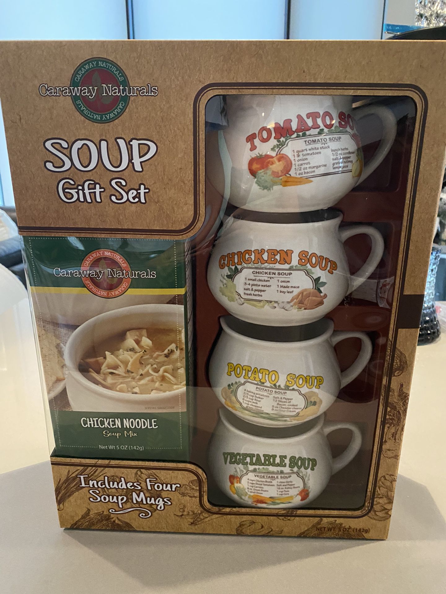  Customer reviews: Caraway Natural Soup Gift Set with Mugs