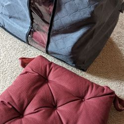 IKEA Dark Red Chair Cushions (8) New - Never Used