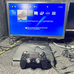 Ps4 Slim 1TB Console with Cables & Controller
