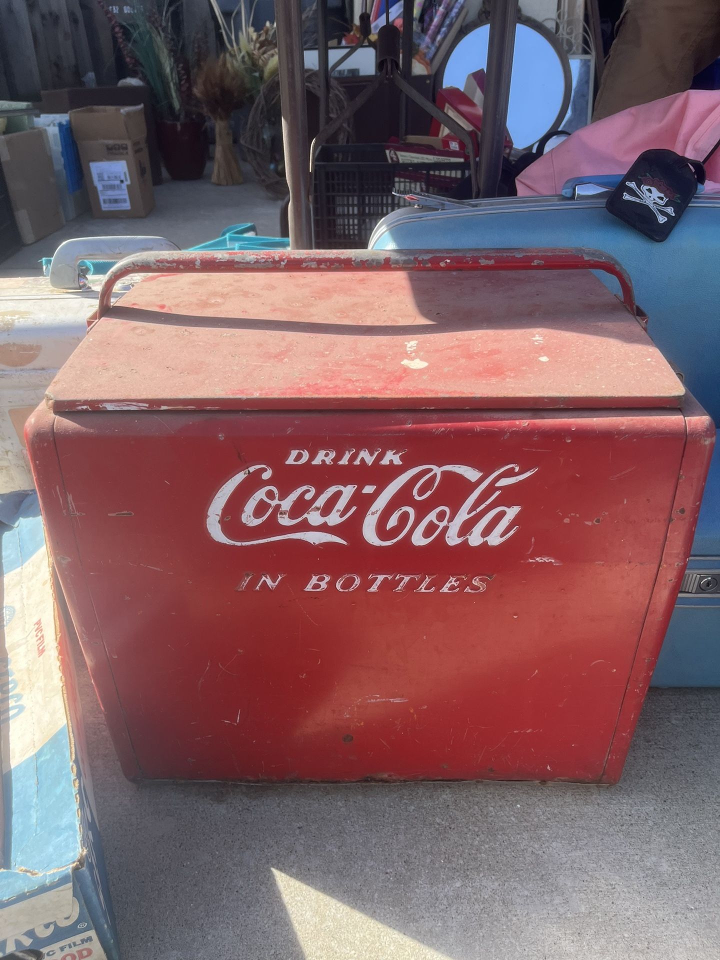 Antique Coca-Cola Metal Chest