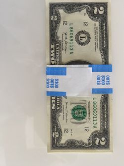 $2 Bill Uncirculated Consecutive