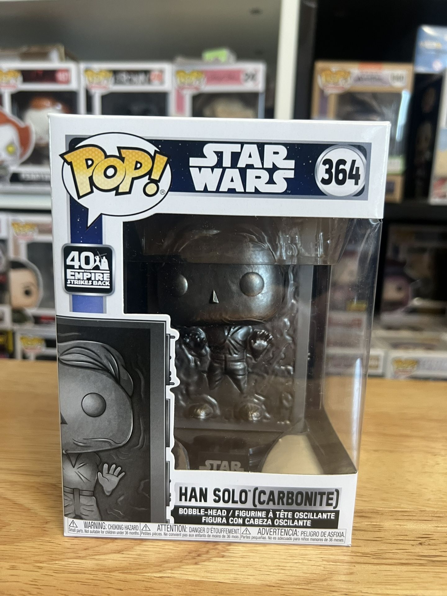 40TH ANNIVERSARY Han Solo Carbonite Funko Pop Bobblehead #364 Star Wars Empire