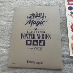 Disney Member Milestone And Magic Silk Screen Posters 