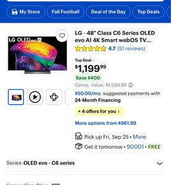 50 in oled LG flat screen tv