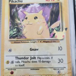 Jumbo Pikachu Card 25th Anniversary 