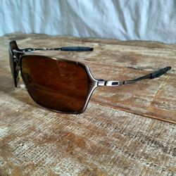 Oakley Inmate Chrome Matte Black Dark Bronze 05-633 Sunglasses 