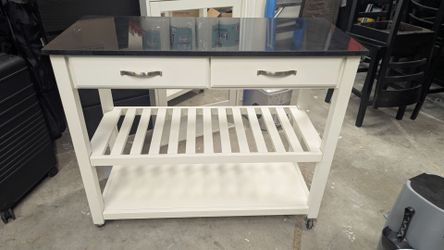 Rolling Kitchen island with drawers