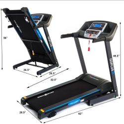 2.25HP Folding Electric Motorized Wirkout Treadmill