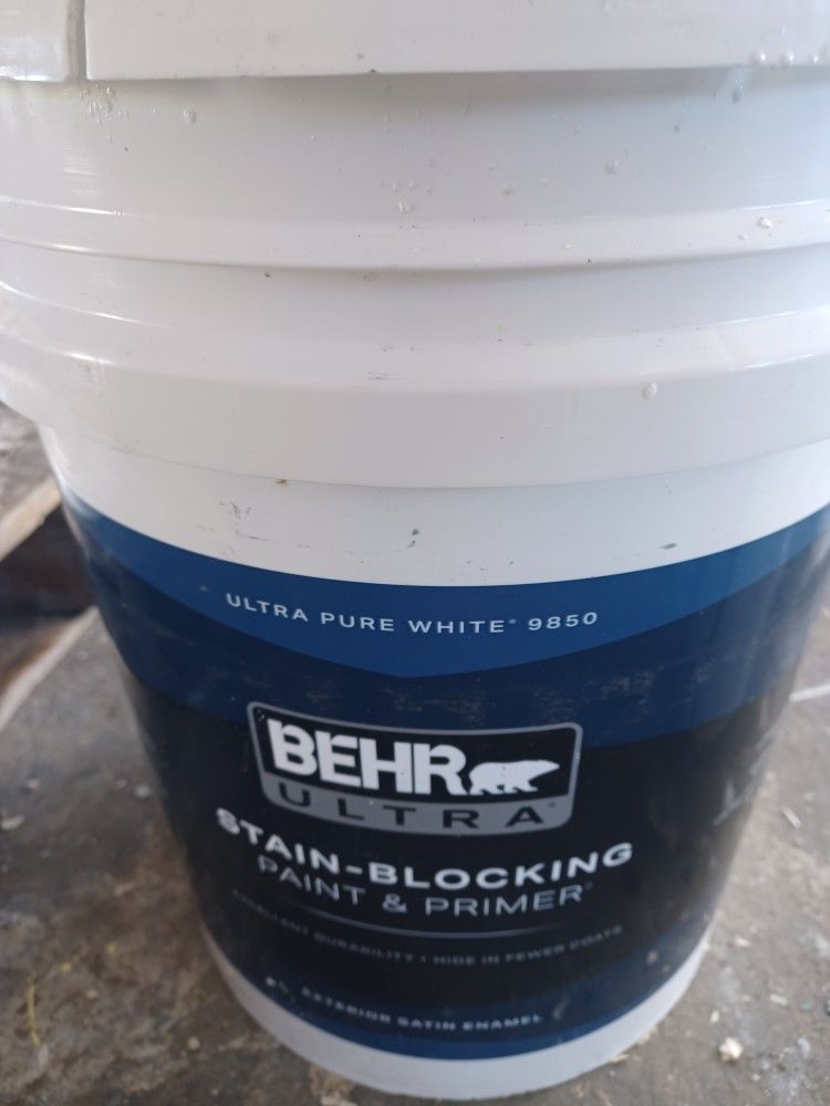 5 Gallons Exterior Satin Gray Paint