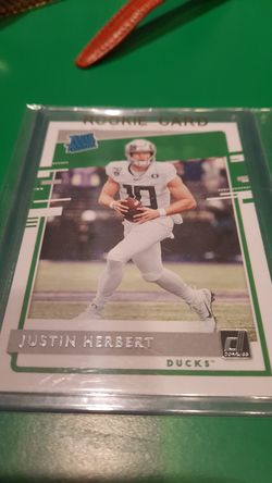 JUSTIN HERBERT RATED ROOKIE CARD.