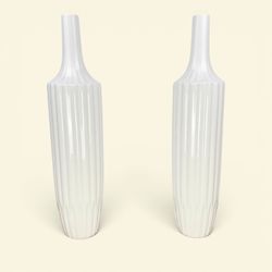 Set of 2 tall 23” ceramic vases