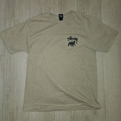 Stussy Beige Small Logo Shirt 