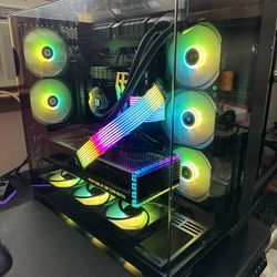 High-End Gaming PC Setup - ROG Strix 4080 Super | i7-14600KF | 32GB DDR5 | 1TB SSD | Win 11 | AIO | 1000W | Lian Li O11 Vision + Strimers 