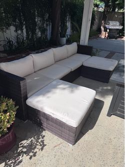 Outdoor Patio Sectional + Propane Fire Table – $350 for ALL