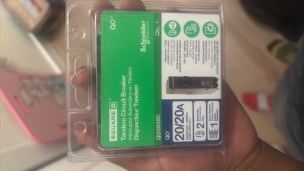 Square D QO2020C Tandem Circuit Breaker 20/20A