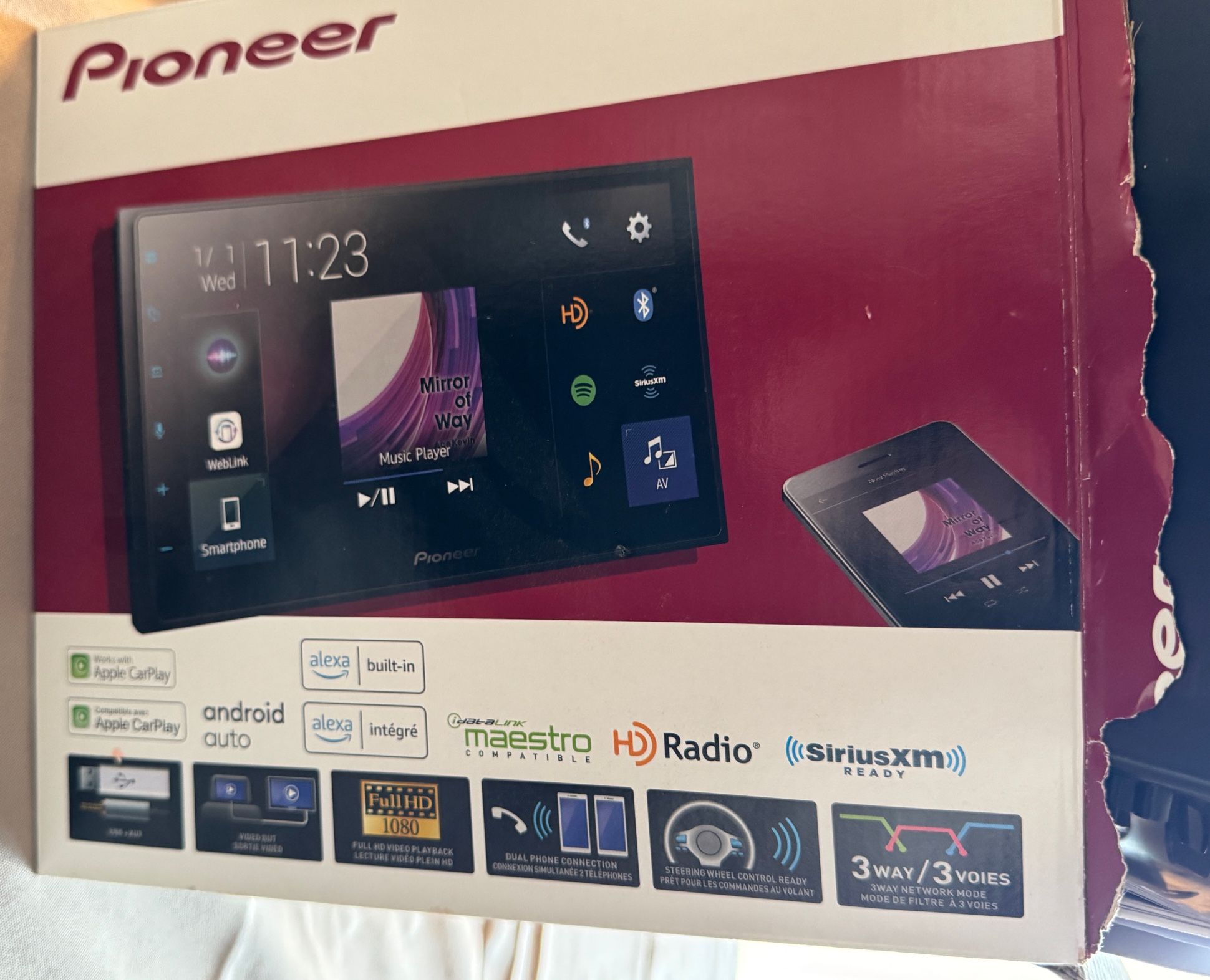 Pioneer DMH-2660NEX This has been opened but never used as this wasn’t the right fit for the car. Everything is there with no missing pieces.  Asking 