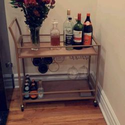 Gold Bar Cart. Like New