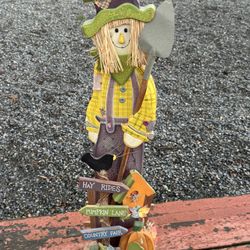 Wooden scarecrow