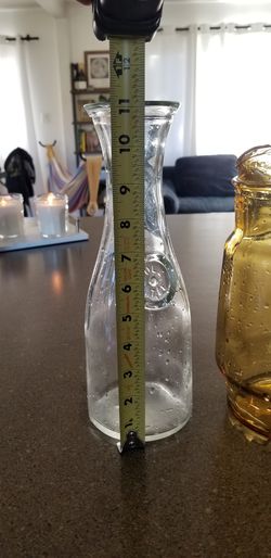 1 Liter Glass Carafe Juice or Smoked Yellow Water Pitcher Kitchen Dining Thumbnail