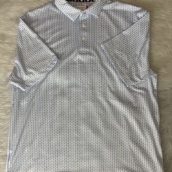 Ben Hogan’s men’s blue pattern polo shirt Medium 