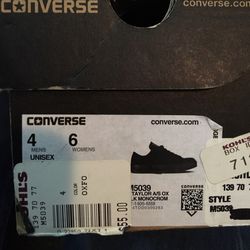 Solid black Converse