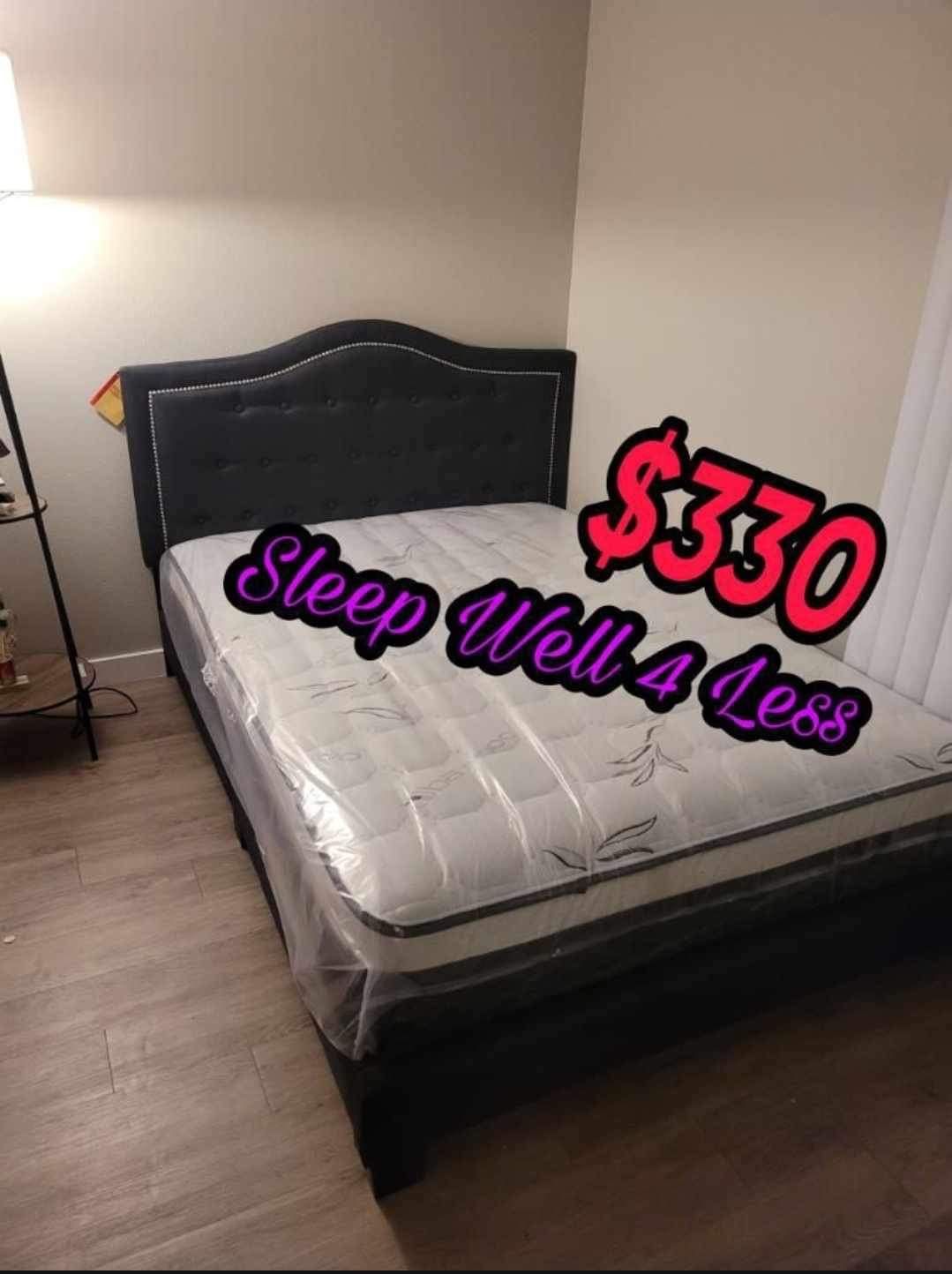 NEW QUEEN BED👸IN STOCK🔥HABLO ESPANOL‼️INFO⬇️⬇️