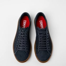 Camper Pelotas Soller Nubuck and Leather Sneakers Shoes Blue Navy M 6.5 / W 8.5