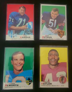 1969 Topps Football 4 Card HOF Lot