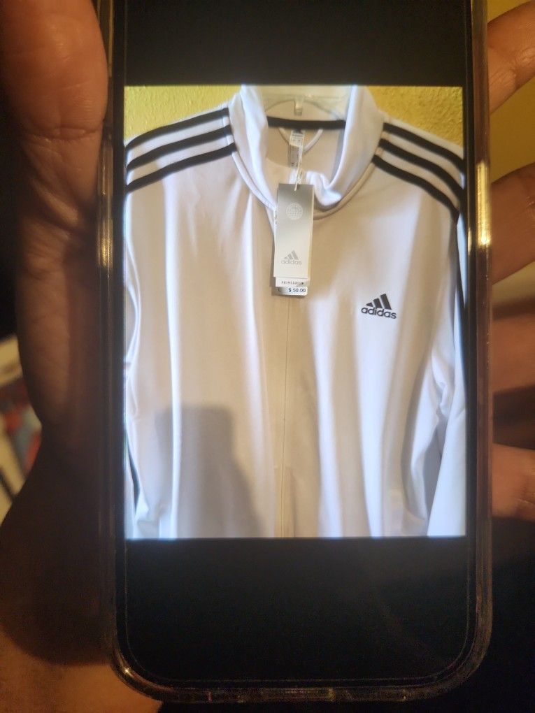 Adidas Men White Jacket LG