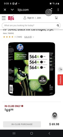 hp High Capacity 564 XL Cartridges black