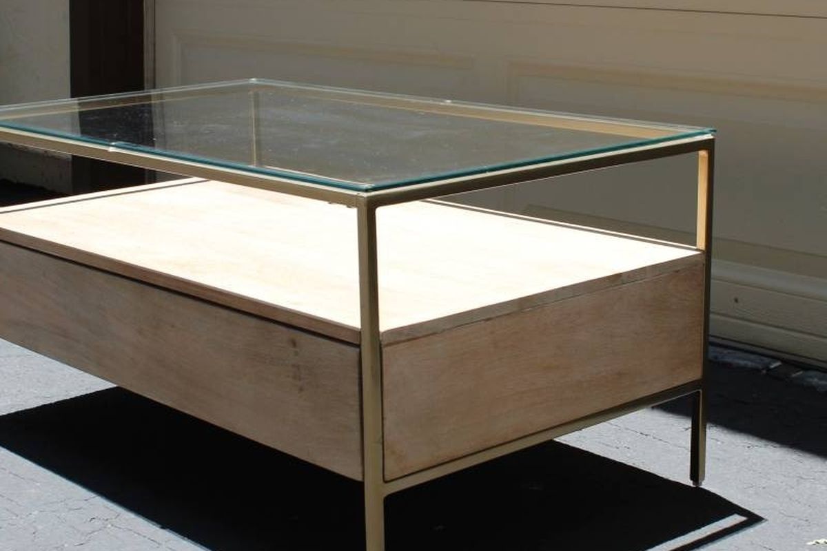 Mid Century Modern West Elm Cooper Storage Coffee Table 38