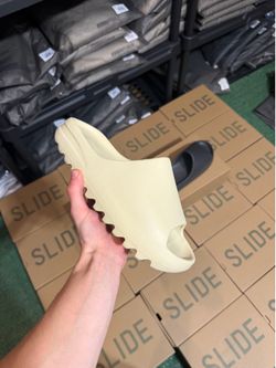Bone Yeezy slides