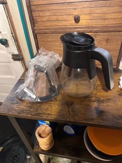 Glass Coffee Carafe with Filter Basket for Ninja hot and iced coffee XL